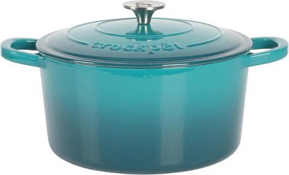 Crock-Pot 3 Quart Enameled Cast Iron Dutch Oven – Aqua QB41
