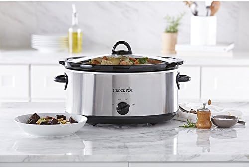 Crock-Pot 7 Quart Oval Manual Slow Cooker – Stainless Steel S3T4