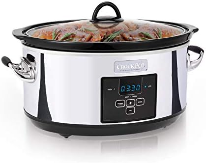 Crock-Pot 7 Quart Programmable Slow Cooker – Polished Platinum OTGY