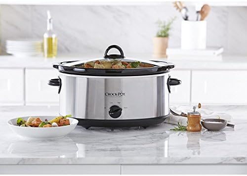 Crock-Pot 7 Quart Oval Manual Slow Cooker – Stainless Steel S3T4