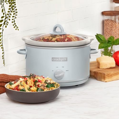 Crock-Pot 4.5 Quart Manual Slow Cooker – Macaroon Blue 3N7H