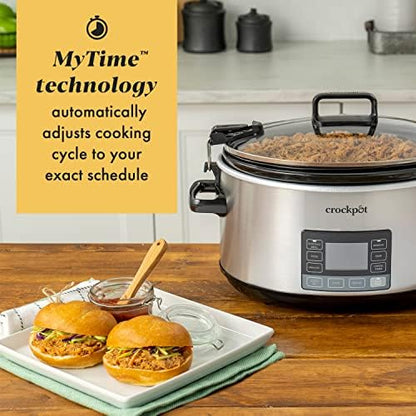Crock-Pot 7 Quart Portable Programmable Slow Cooker with Timer N3W0