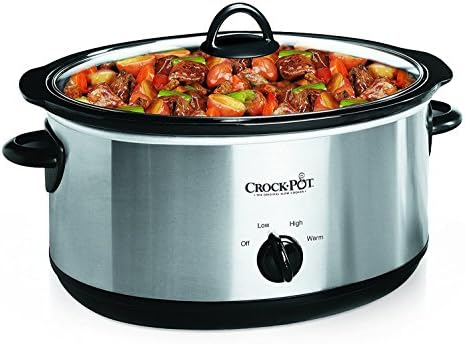 Crock-Pot 7 Quart Oval Manual Slow Cooker – Stainless Steel S3T4