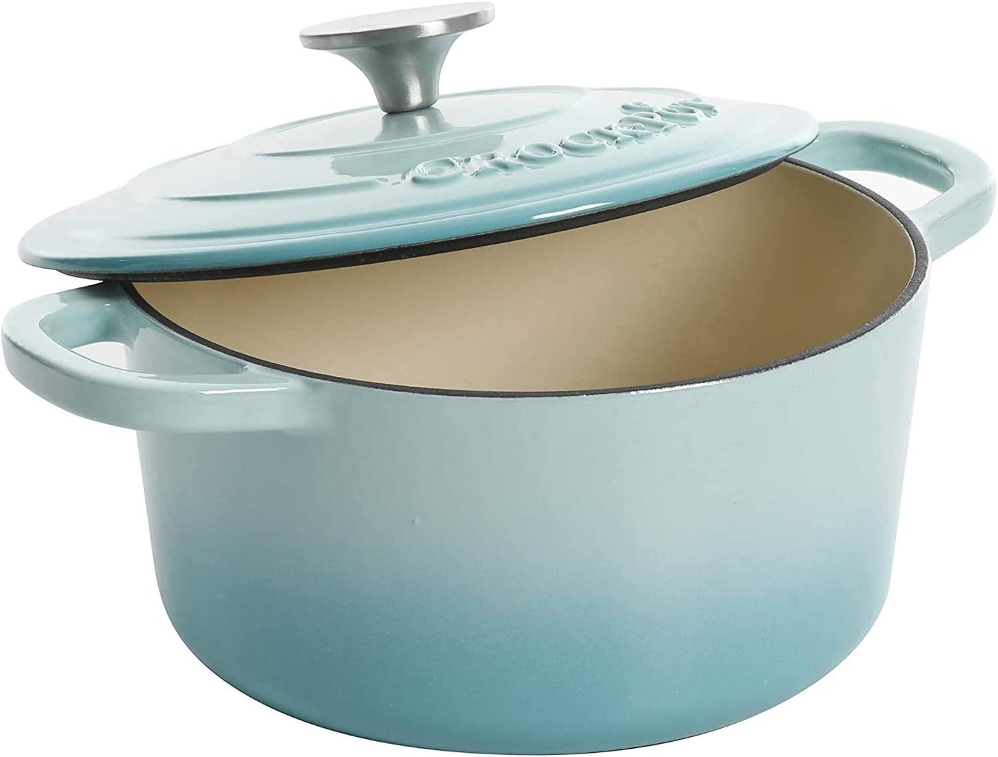 Crock-Pot 3 Quart Enameled Cast Iron Dutch Oven – Aqua QB41