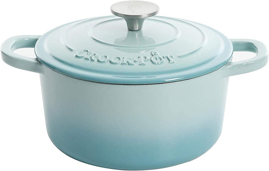 Crock-Pot 3 Quart Enameled Cast Iron Dutch Oven – Aqua QB41